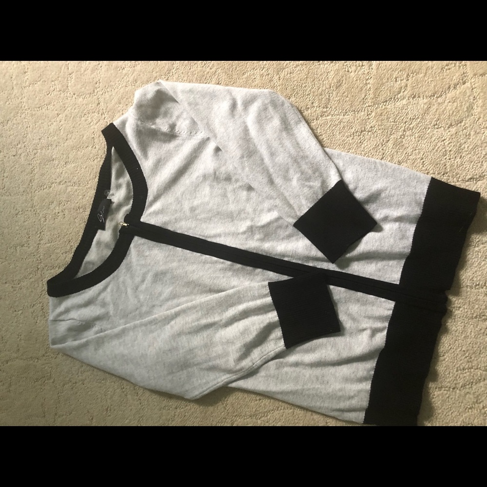 Black and white contrast cardigan